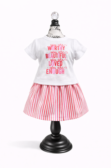 You are affirmation inspired 18 inch doll outfit