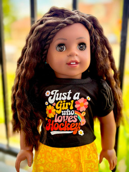 Just a girl who  loves hockey Graphic Tee Just a girl who  loves hockey Graphic Tee