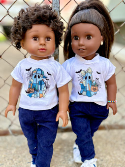 Patchwork ghost Graphic Tee (2 Designs) Patchwork ghost Graphic Tee (2 Designs)