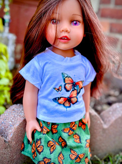 Monarch butterfly 18 inch doll outfit