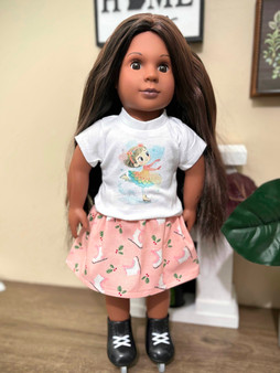 Ice skater 18 inch doll outfit