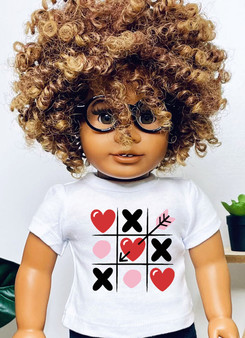 Tic Tac Toe Valentine's Day Doll Shirt: 18 Inch Dolls