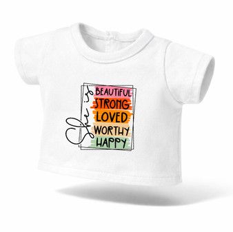She Is Affirmation Graphic Tee for 18” Dolls