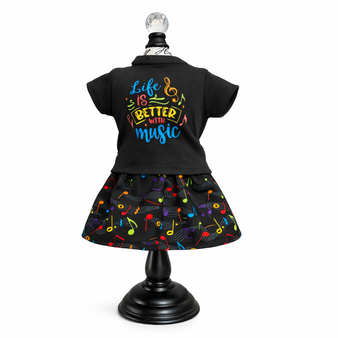 Life is better with music 18 inch doll outfit