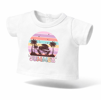Retro summer Graphic shirt for 18 inch dolls