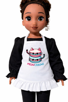 Meow carons apron for 18- inch dolls
