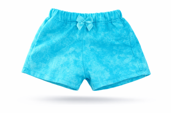 Turquoise tie-dye shorts for 18-inch dolls