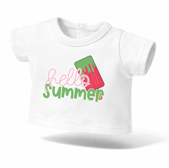Hello summer Graphic shirt for 18 inch dolls