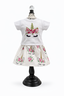 Unicorn 18 inch doll outfit