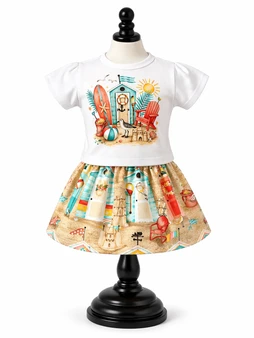 Beachy scenery 18 inch doll outfit