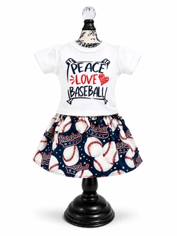 Baseball 18 inch doll outfit