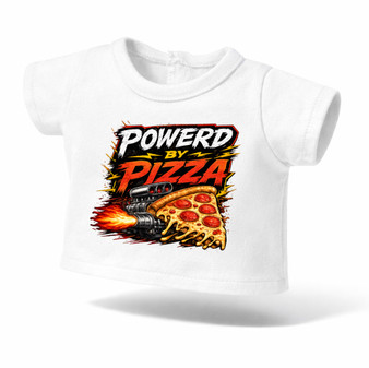 Powered by pizza Graphic T-Shirt  for 18 inch dolls