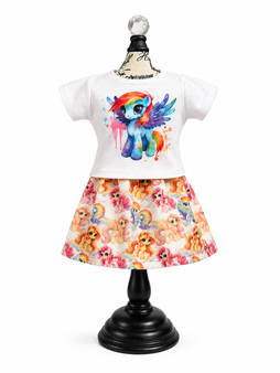 Rainbow pony 18 inch doll outfit