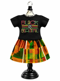 Black is beautiful 18 inch doll outfit