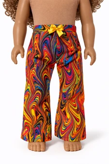 Funky swirls bell bottoms pants |18 inch dolls