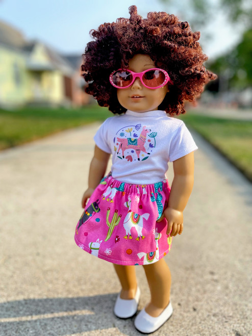 Pink llama 18 inch doll outfit