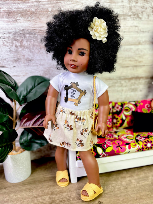 Peace Love Unity 18 inch doll outfit