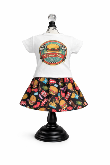 Dine-In vibe 18 inch doll outfit