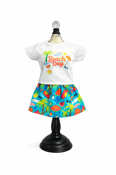 Beach day 18 inch doll outfit