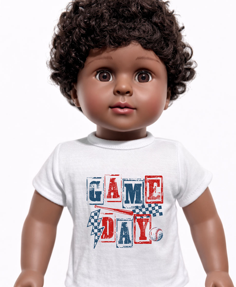 Game day Graphic shirt for 18 inch dolls