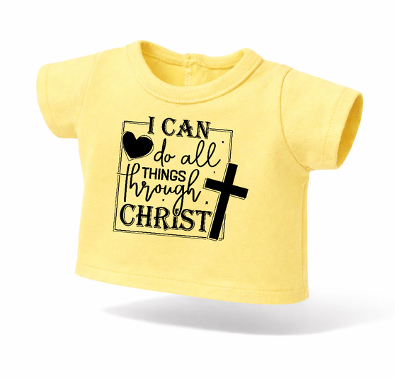I can do all things Graphic shirt for 18 inch dolls (2 designs)