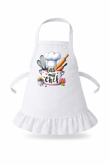 Miss chef apron for 18- inch dolls