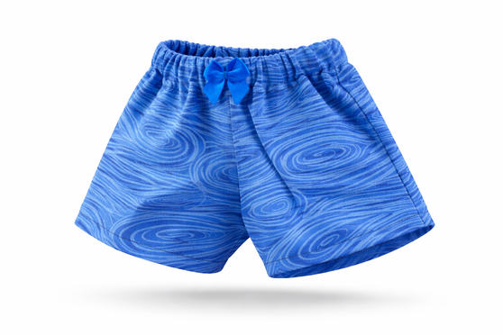 Blue wave shorts for 18-inch dolls