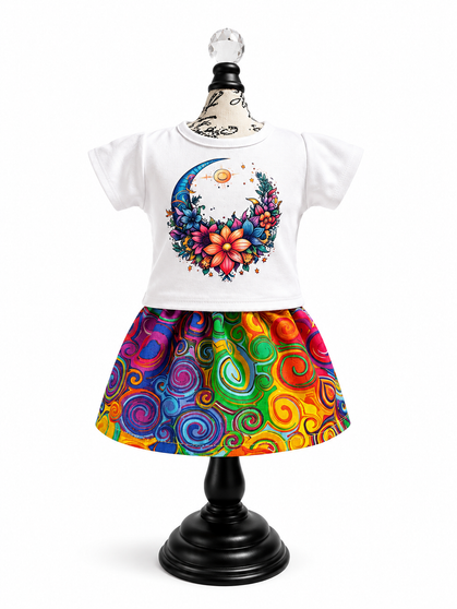 Floral moon 18 inch doll outfit