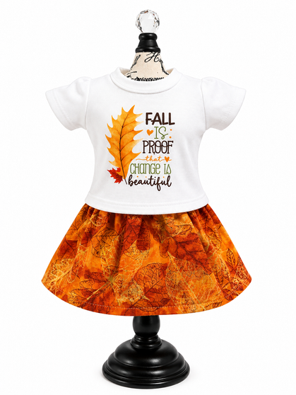 Fall leaves 18 inch doll outfit