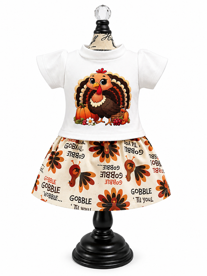 Gobble gobble gobble 18 inch doll outfit