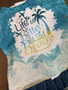 Life is better at the beach full print Graphic Tee