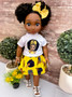 Yellow Afro print set