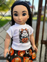 Pumpkin ghost 18 inch doll outfit