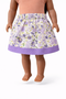 Floral skirt with polka dot hem for 18″ Dolls