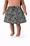 Black and white concentric circles skirt for 18″ Dolls