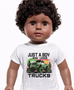 Just a boy who loves trucks Graphic shirt for 18 inch dolls