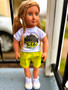 Neon yellow Shorts for 18-inch dolls