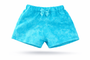 Turquoise tie-dye shorts for 18-inch dolls