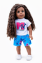 MTV short set for 18 inch doll outfit