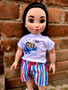 Adventure awaits short set for 18 inch doll outfit