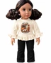 Just a girl who loves fall |18 Inch Doll Shirt | Ruffle Long Sleeve Doll Top