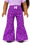 Purple vines bell bottoms pants |18 inch dolls