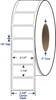 2-1/4 x 1-1/4 Thermal Transfer Labels - 3 Inch Core - 8 Inch OD - SKU 623024
