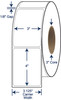 3 x 4 Thermal Transfer Labels - 3 Inch Core - 8 Inch OD - SKU 620278