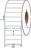 3-1/2 x 1 Thermal Transfer Labels - 3 Inch Core - 8 Inch OD - SKU 620370