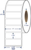 4 x 1-1/2 Non-Perforated Thermal Transfer Labels - 3 Inch Core - 8 Inch OD - SKU 620234