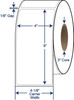 4 x 8 Non-Perforated Thermal Transfer Labels - 3 Inch Core - 8 Inch OD - SKU 620886
