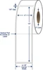 4 x 13 Center-Perforated Thermal Transfer Labels - 3 Inch Core - 8 Inch OD - SKU 620908