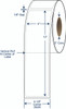 4 x 13 Non-Perforated Thermal Transfer Labels - 3 Inch Core - 8 Inch OD - SKU 623092