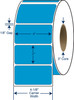 4" x 2" Fluorescent Blue PMS 801 Thermal Transfer Labels – SKU 640179